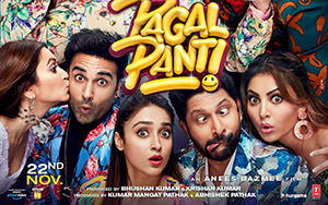 The lead cast of Bollywood comedy film `Pagalpanti` directed by Anees Bazmee